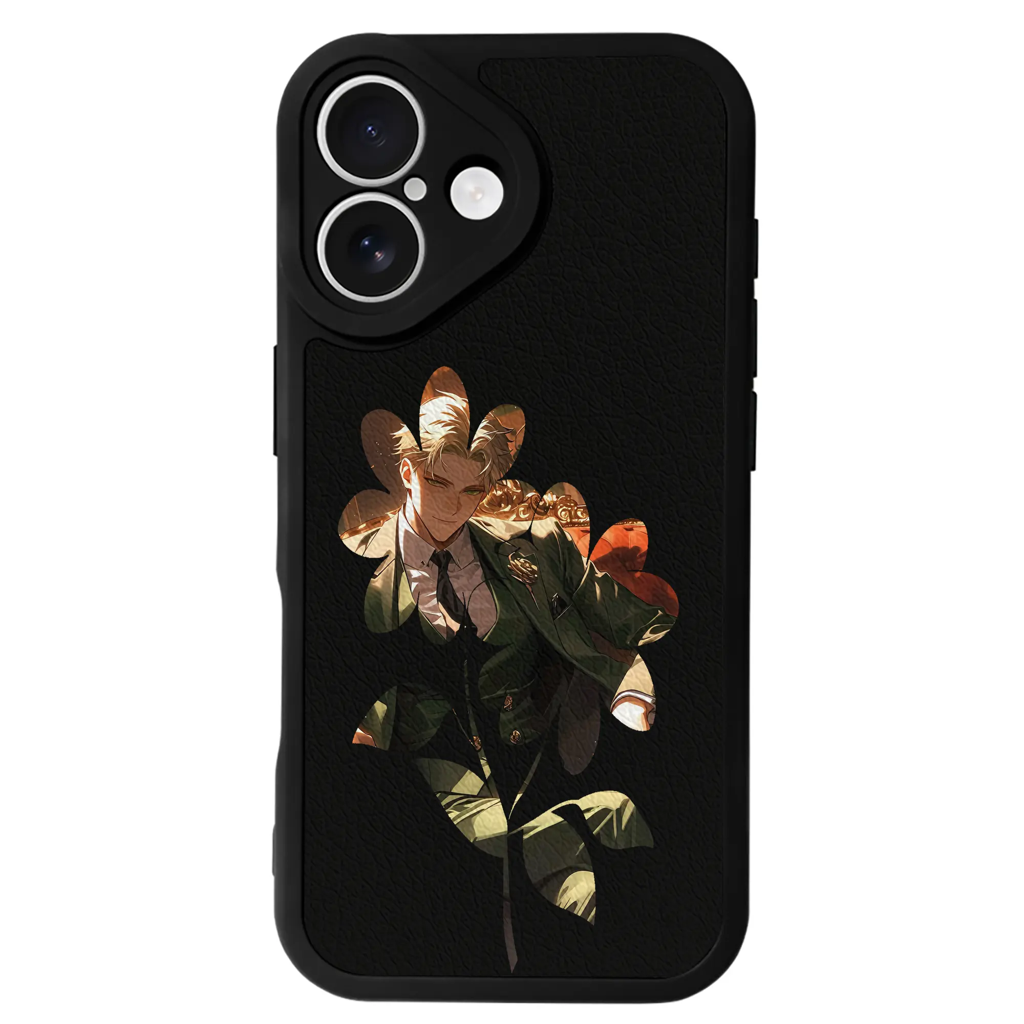 スパイファミリー グッズ,ロイド・フォージャー（Loid Forger） - IPhone 16シリーズ対応 ・ シリコンスマホケース ・ レザー調 ・ 高精度フィット ・ 耐衝撃 ・ ワイヤレス充電対応 ・ 精密カット